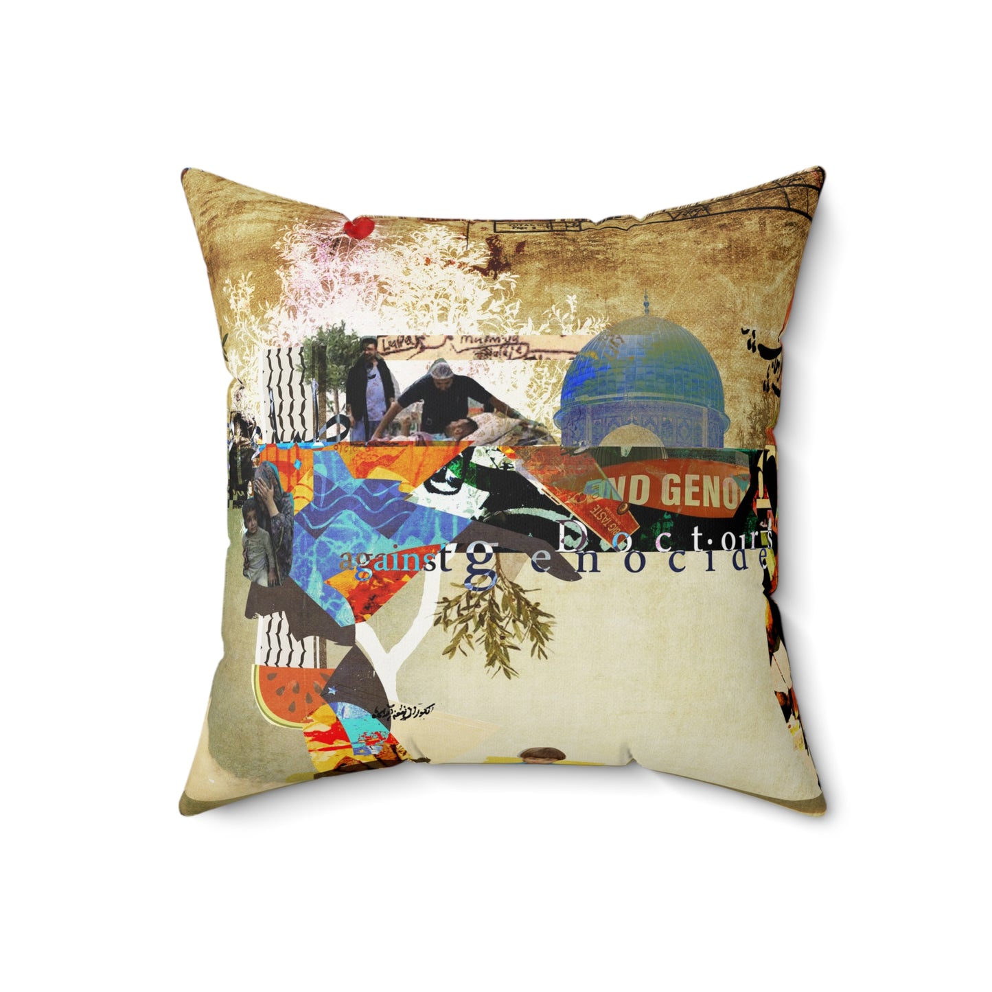 Al-Aqsa at the Heart of Resilience - Square Pillow