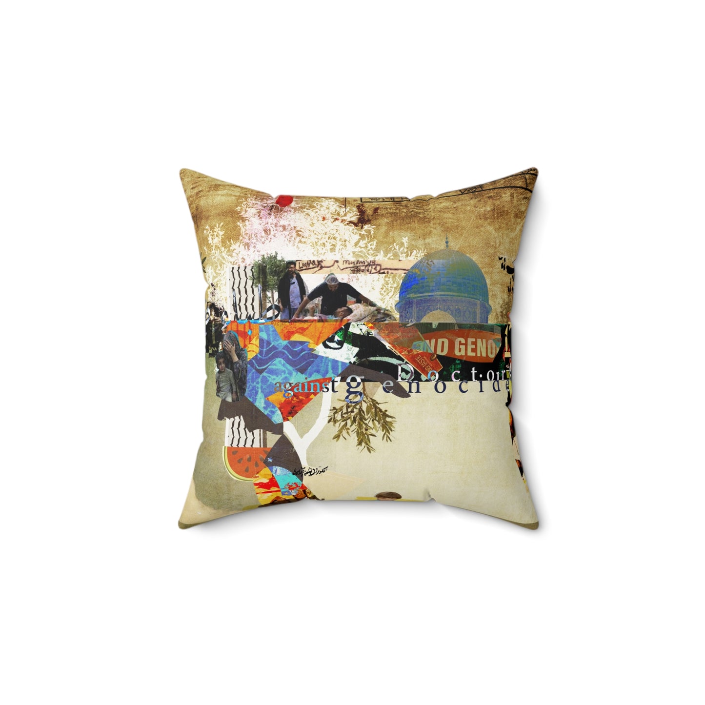 Al-Aqsa at the Heart of Resilience - Square Pillow