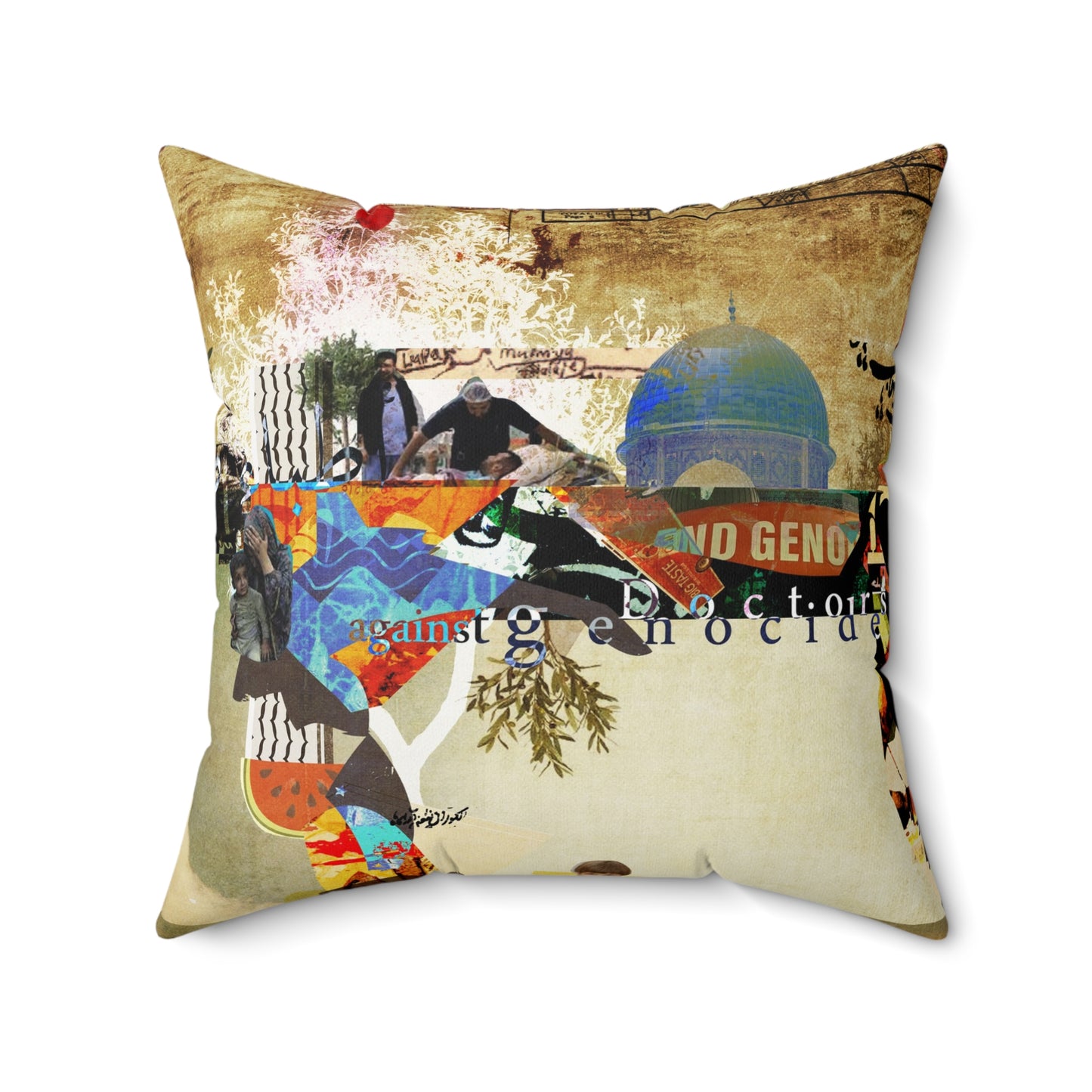 Al-Aqsa at the Heart of Resilience - Square Pillow