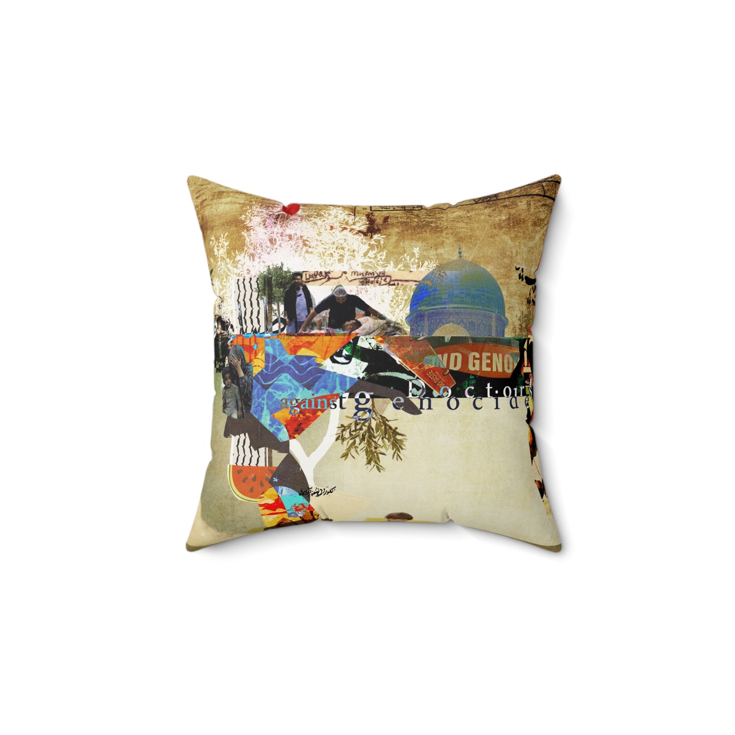 Al-Aqsa at the Heart of Resilience - Square Pillow