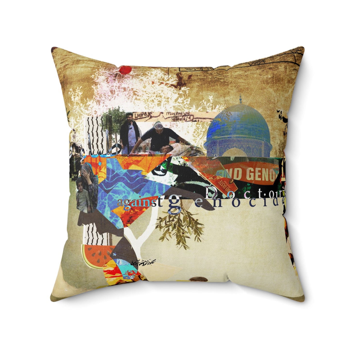 Al-Aqsa at the Heart of Resilience - Square Pillow