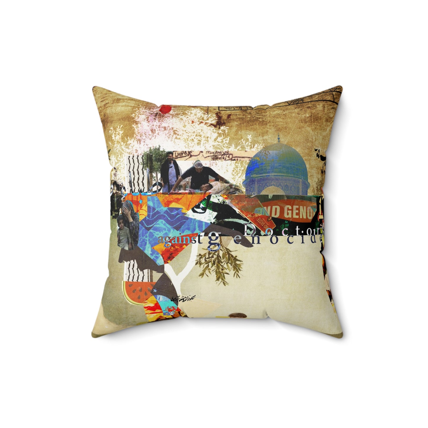 Al-Aqsa at the Heart of Resilience - Square Pillow