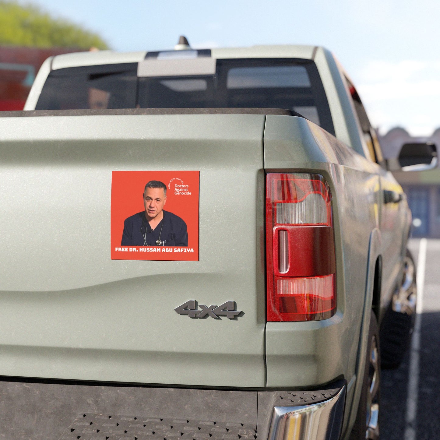Car Magnet: “Free Dr. Hussam Abu Safiya” Doctors Against Genocide Protest Magnet