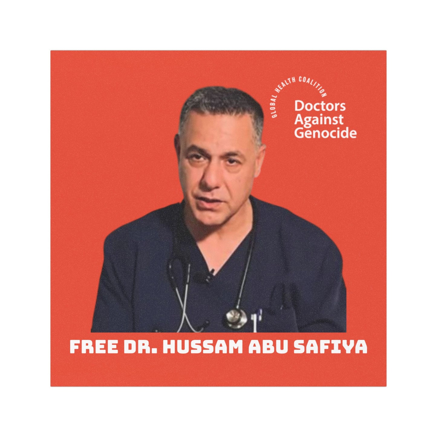 Car Magnet: “Free Dr. Hussam Abu Safiya” Doctors Against Genocide Protest Magnet
