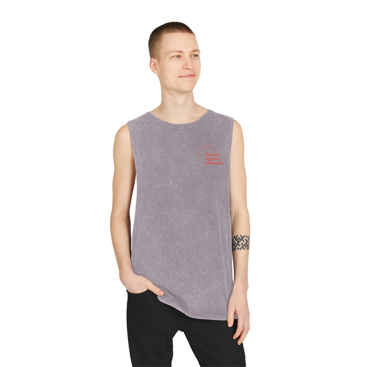 Stonewash Tank — 'Outdoor Adventure' Minimal Chest Logo