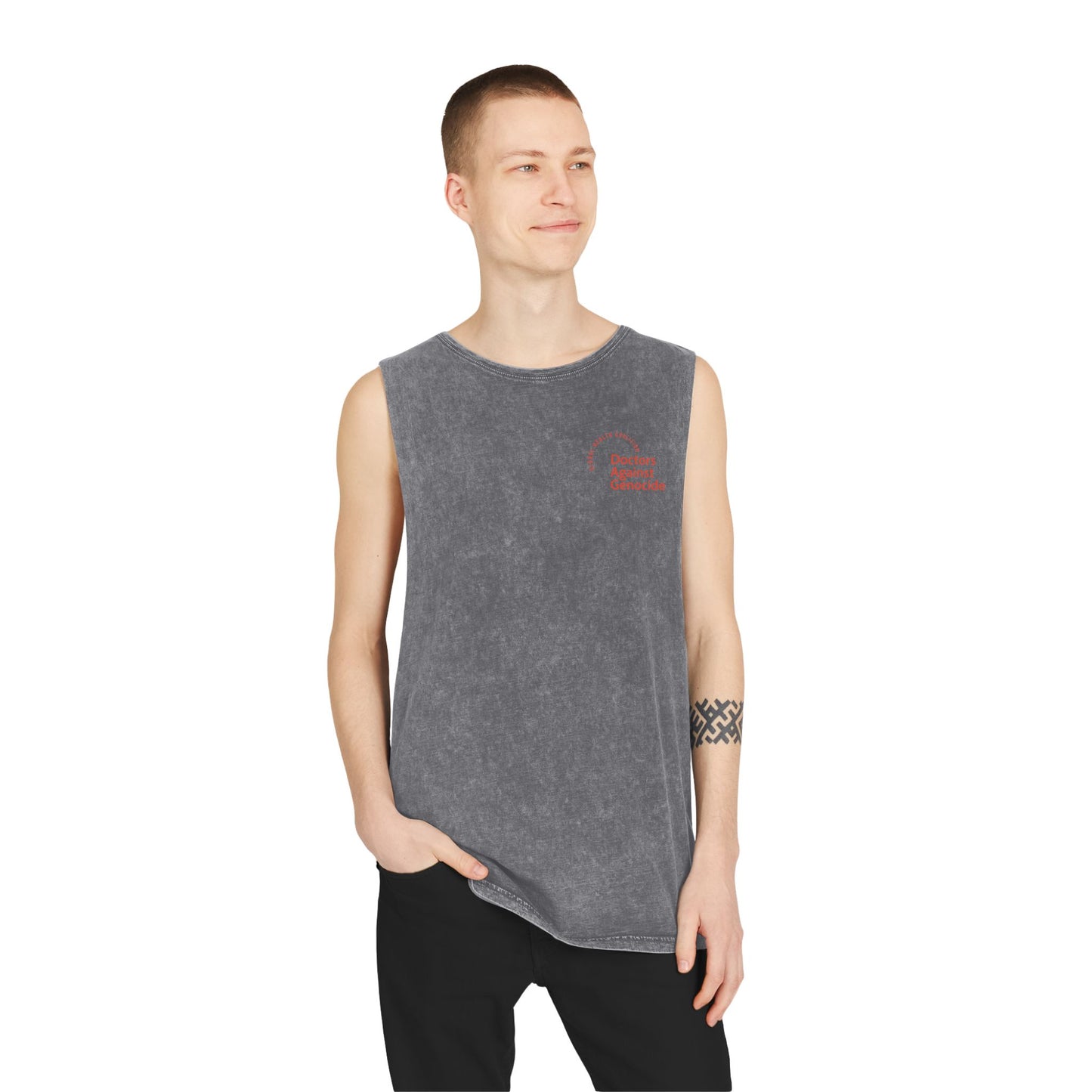 Stonewash Tank — 'Outdoor Adventure' Minimal Chest Logo