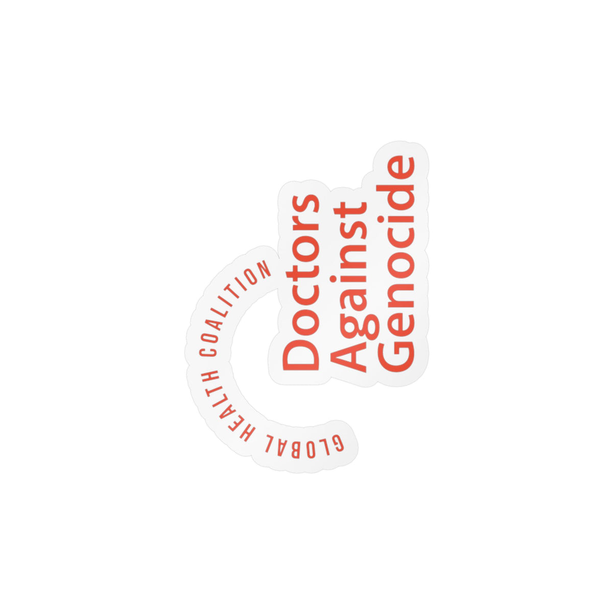 Doctors Against Genocide  Logo Kiss-Cut Vinyl Decal