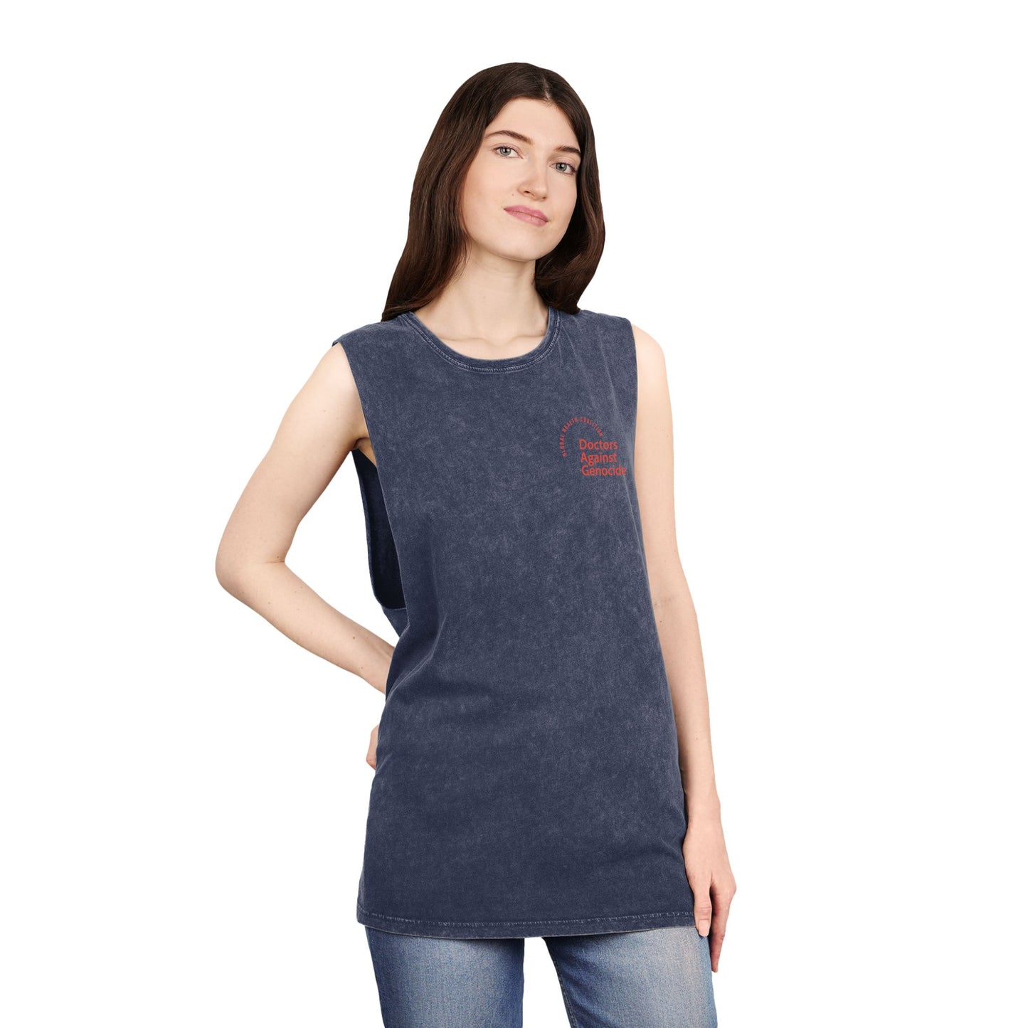 Stonewash Tank — 'Outdoor Adventure' Minimal Chest Logo