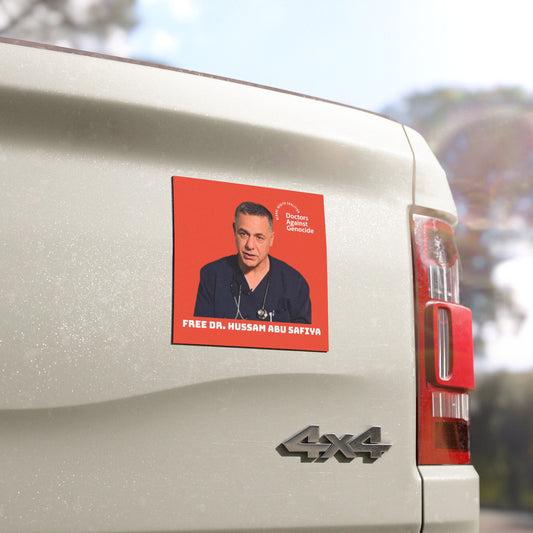 Car Magnet: “Free Dr. Hussam Abu Safiya” Doctors Against Genocide Protest Magnet