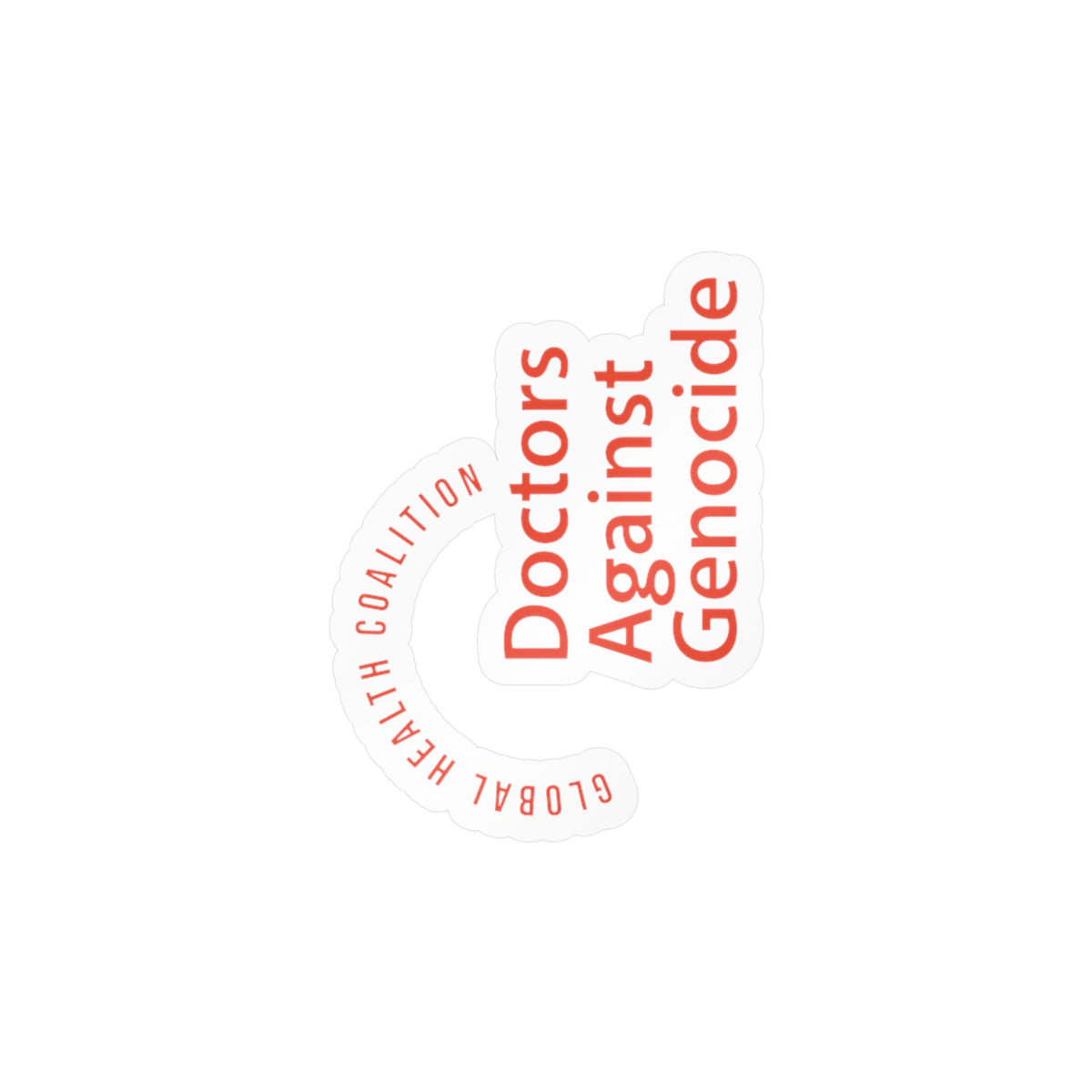 Doctors Against Genocide  Logo Kiss-Cut Vinyl Decal