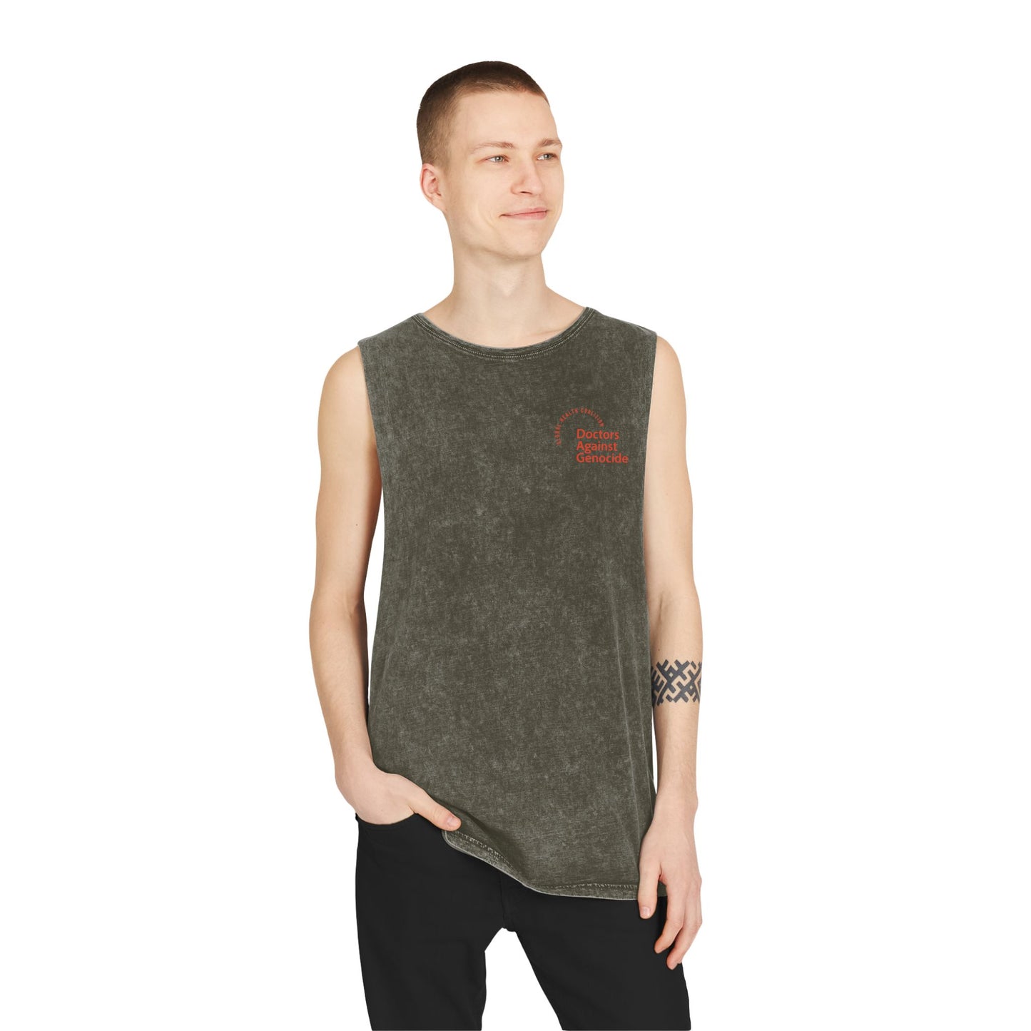 Stonewash Tank — 'Outdoor Adventure' Minimal Chest Logo