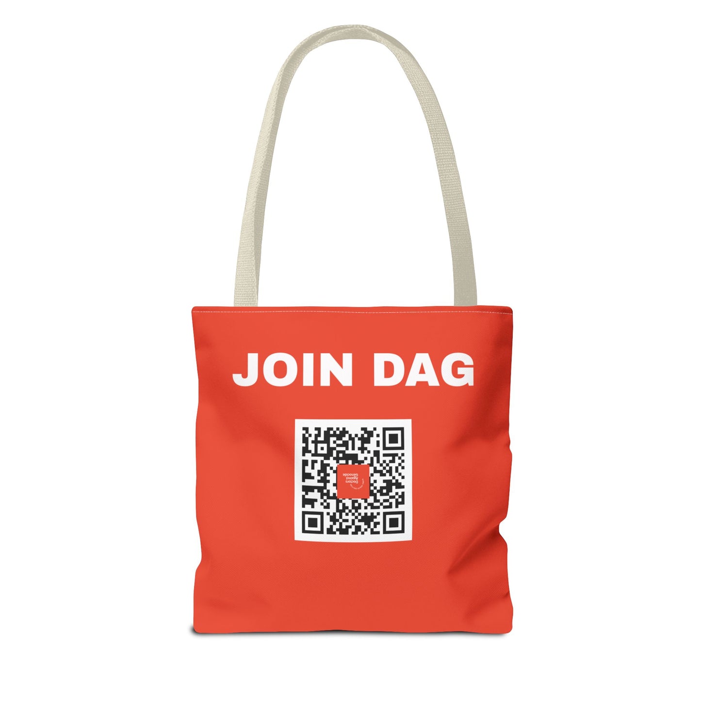 Advocacy Tote Bag – “Free Dr. Hussam Abu Safiya” QR Join DAG Design
