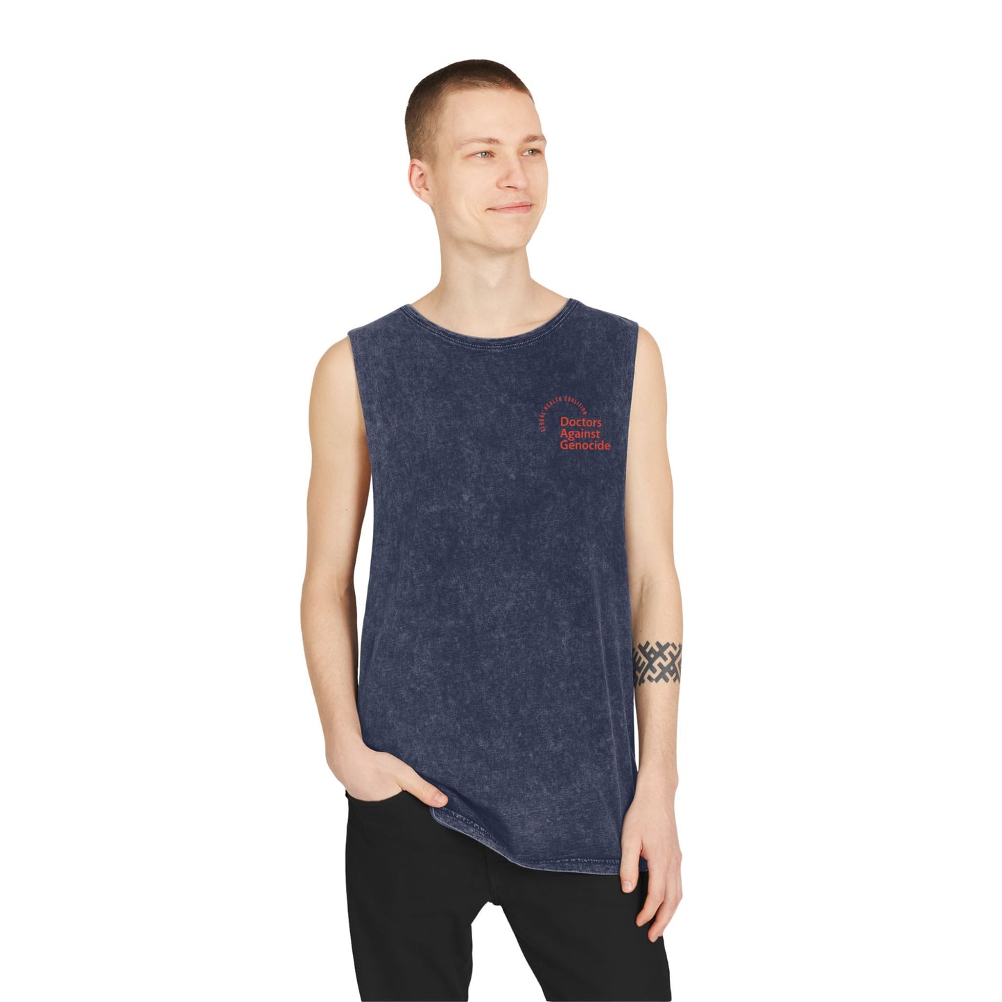 Stonewash Tank — 'Outdoor Adventure' Minimal Chest Logo