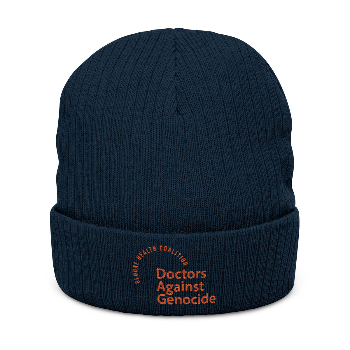Black Ribbed Knit Beanie with Embroidered DAG logo