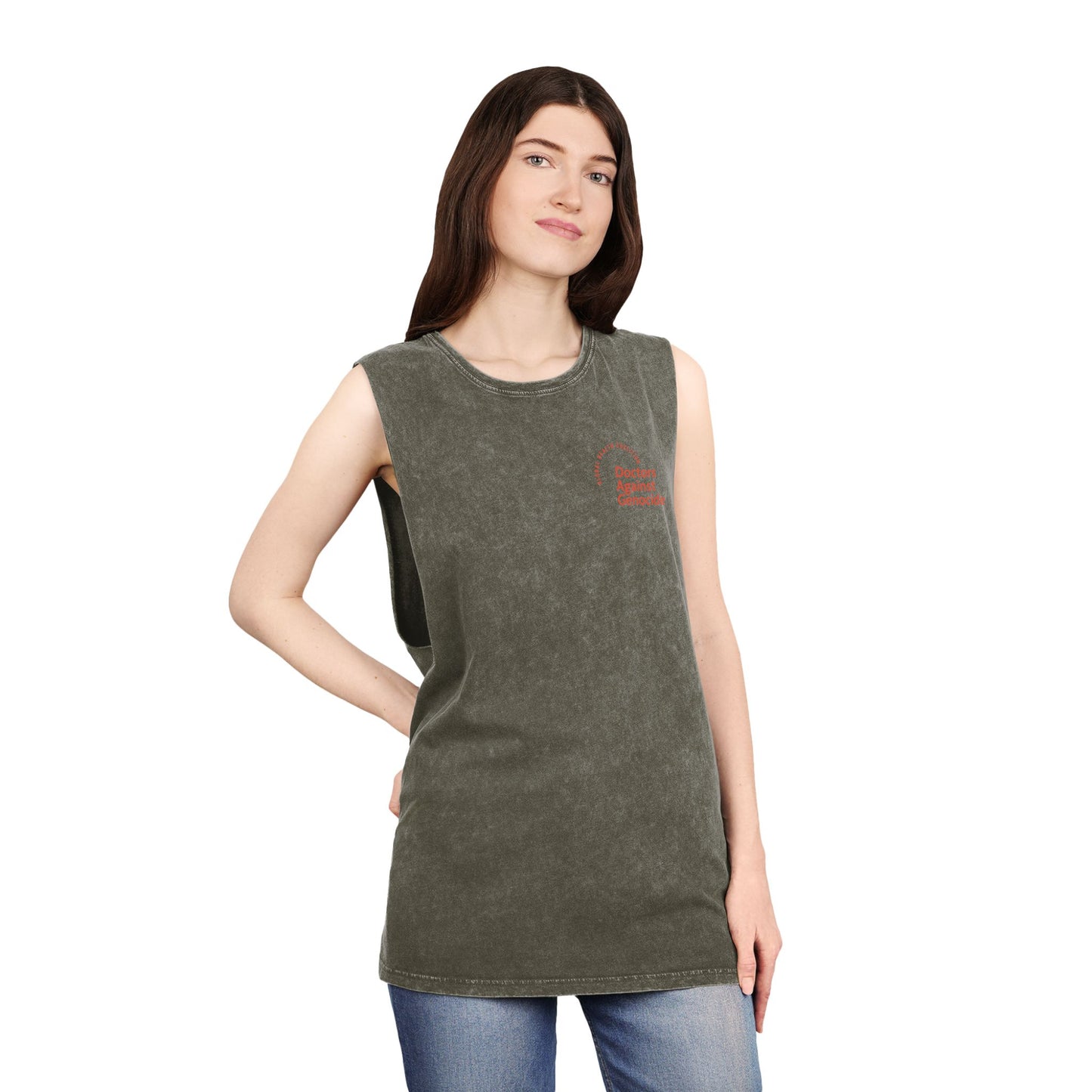 Stonewash Tank — 'Outdoor Adventure' Minimal Chest Logo