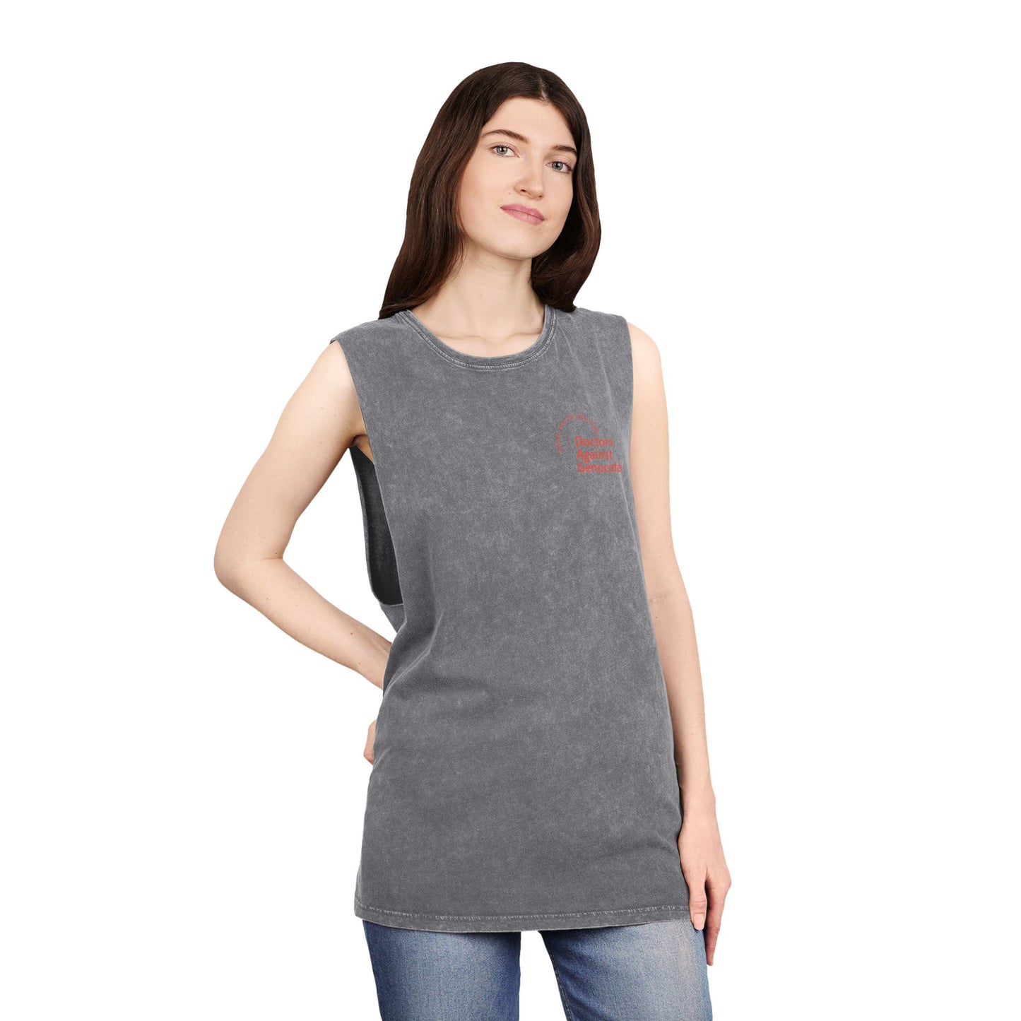 Stonewash Tank — 'Outdoor Adventure' Minimal Chest Logo